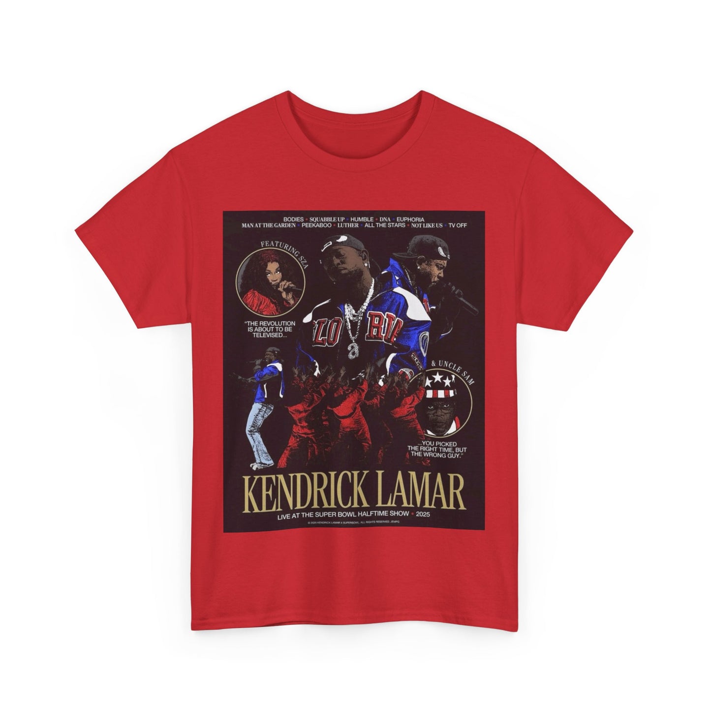 Kendrick Lamar & SZA Super Bowl Halftime Show T-Shirt – A Tribute to an Iconic Performance