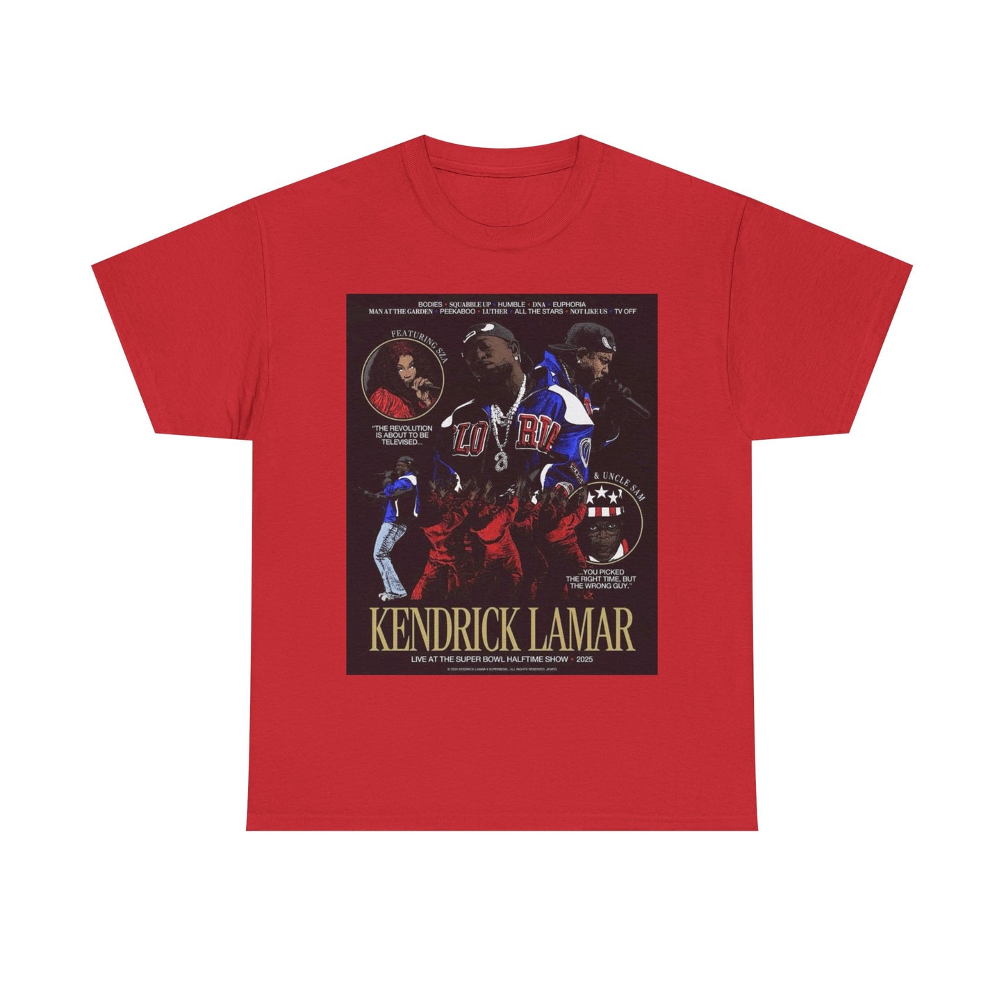 Kendrick Lamar & SZA Super Bowl Halftime Show T-Shirt – A Tribute to an Iconic Performance